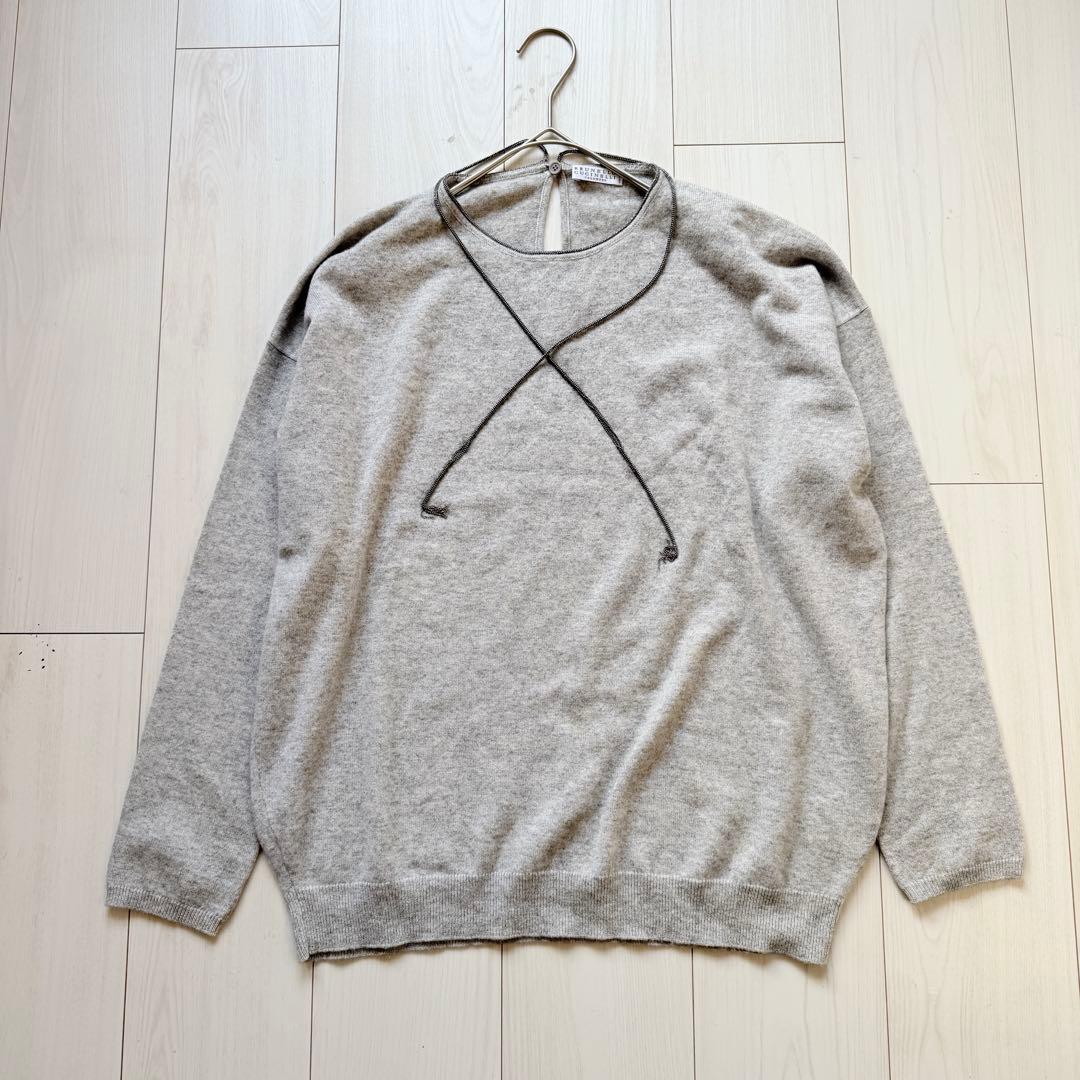 希少✨ブルネロクチネリ　カシミヤ100 モニーレ装飾 オーバーサイズ ニット