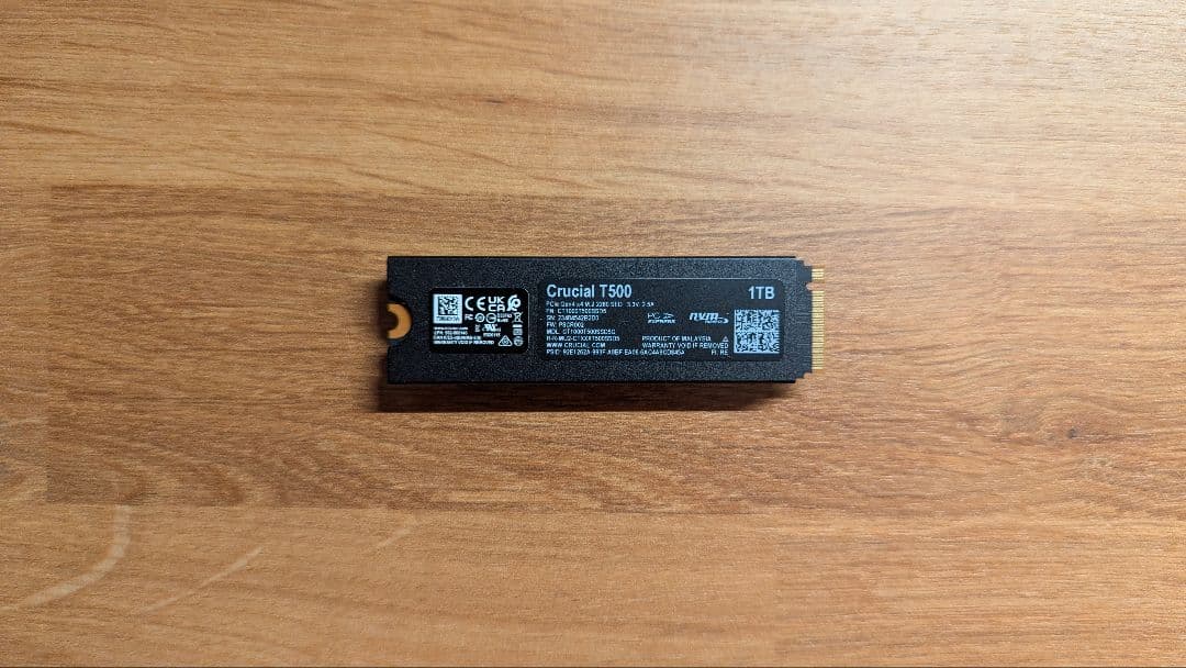 Crucial T500 ヒートシンク付き 1TB SSD PCIe Gen 4