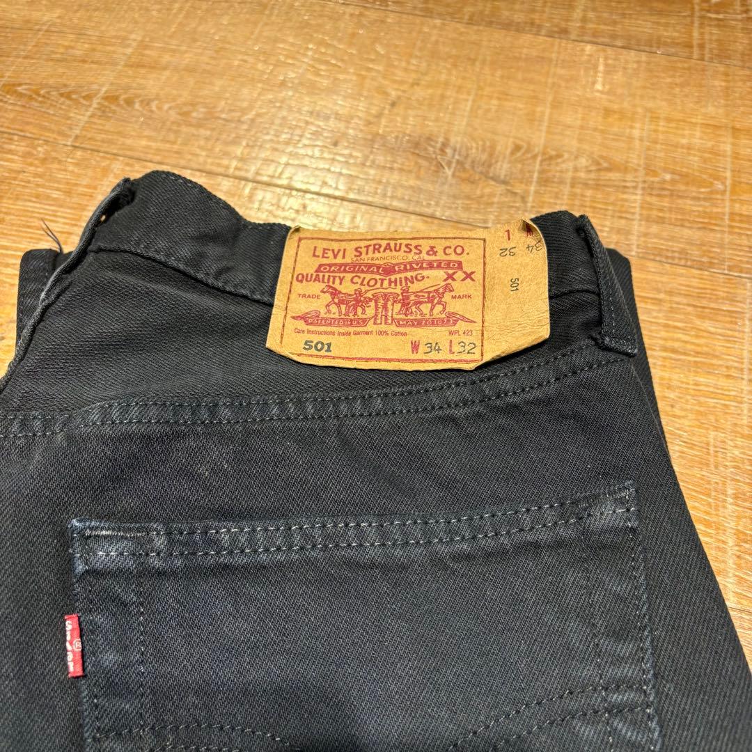 Levi's 501 90s UK イギリス後染めブラックデニム W34 L32