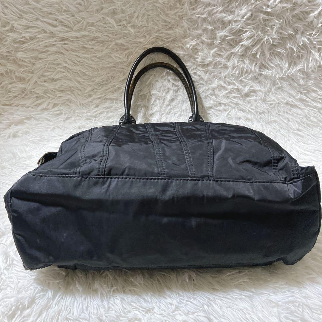 もも ⭐️ディーゼル　トートバッグ　ナイロン　レザー　大容量　A4サイズ