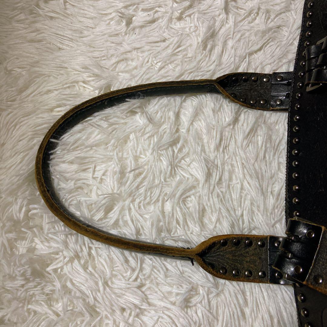 もも ⭐️ディーゼル　トートバッグ　ナイロン　レザー　大容量　A4サイズ