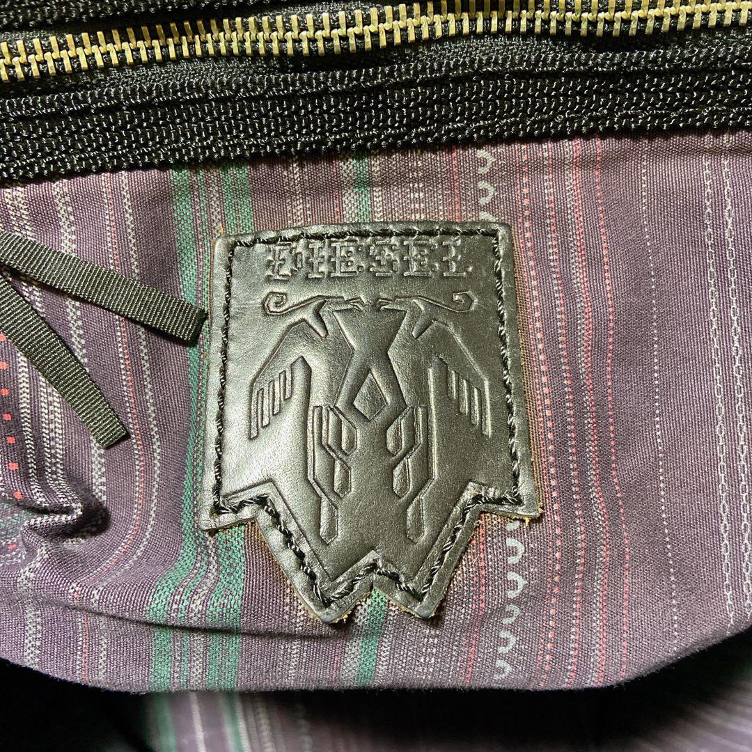 もも ⭐️ディーゼル　トートバッグ　ナイロン　レザー　大容量　A4サイズ