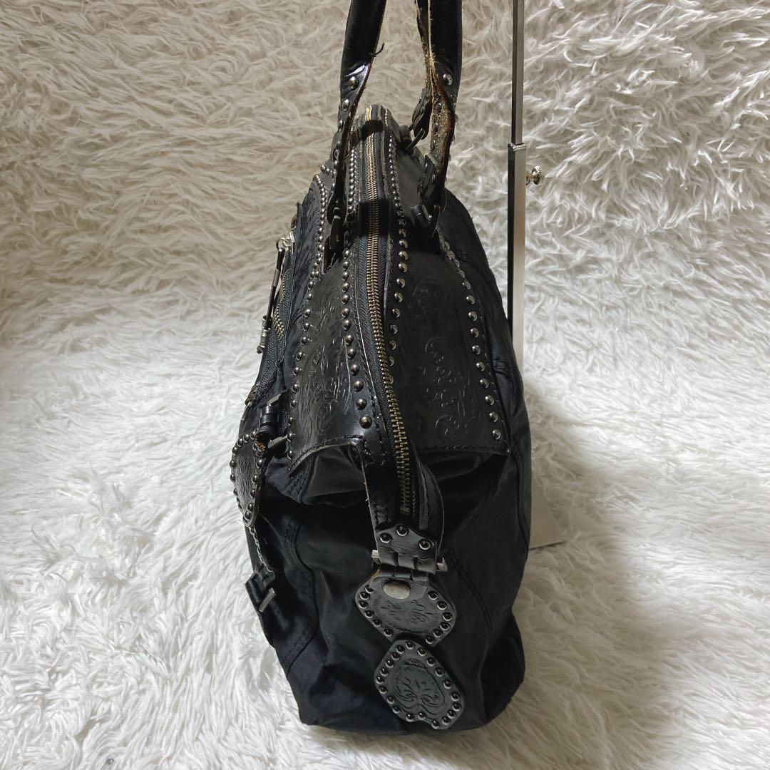 もも ⭐️ディーゼル　トートバッグ　ナイロン　レザー　大容量　A4サイズ