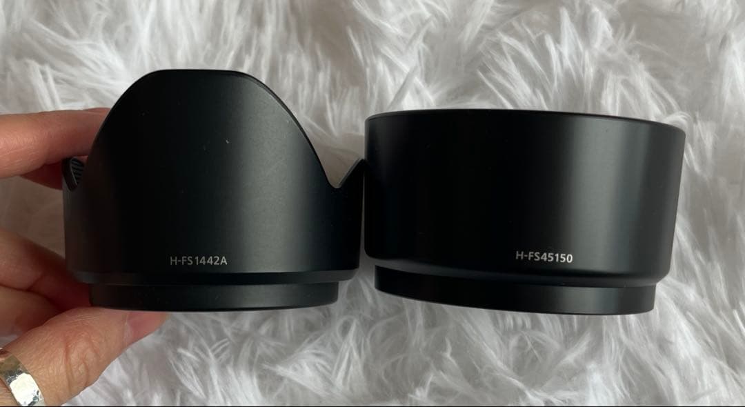 LUMIX 45-150mm 望遠レンズ H-FS45150＋レンズフード2点