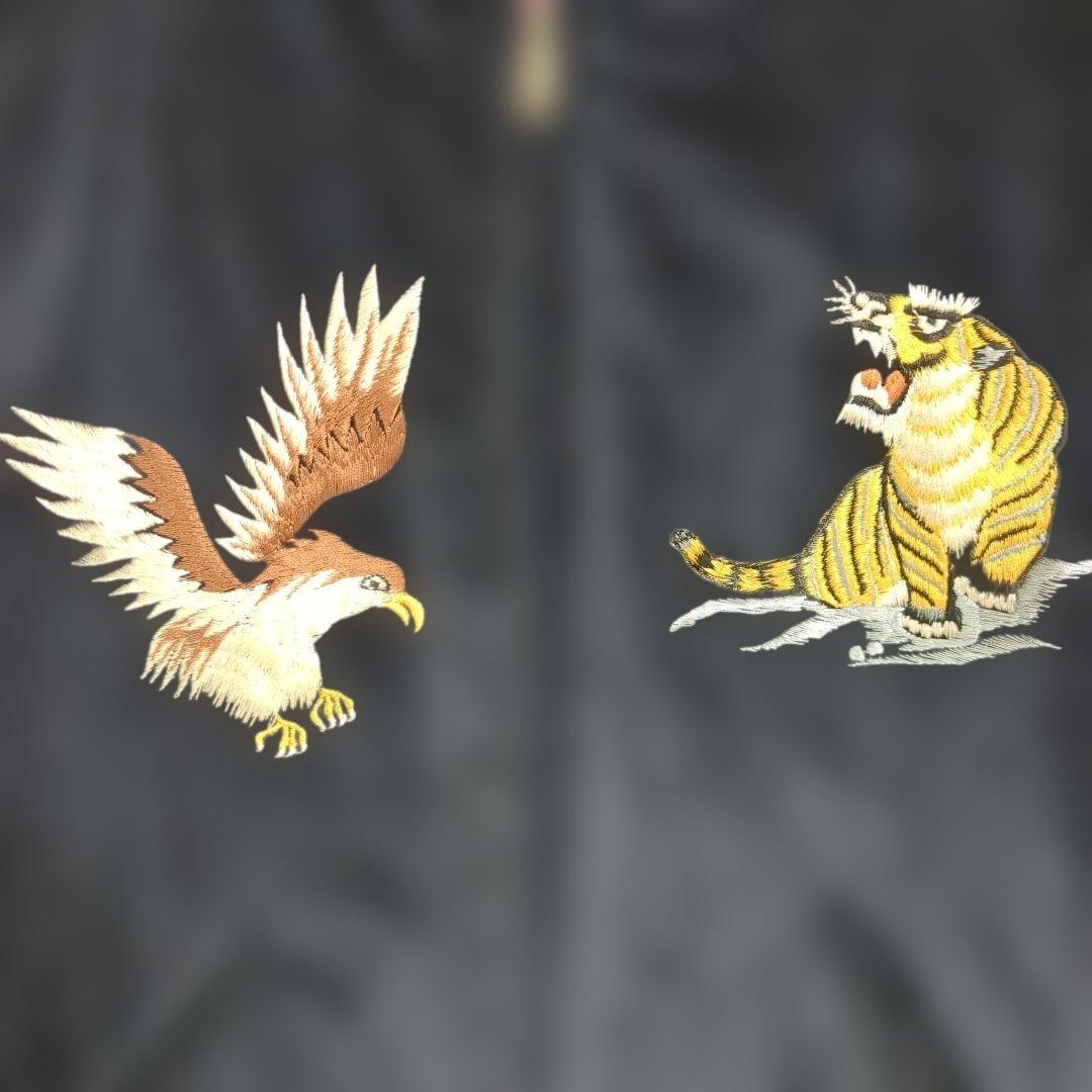 テーラー東洋 別珍 スカジャン 虎 鷹 龍 刺繍 ベルベット TT10932