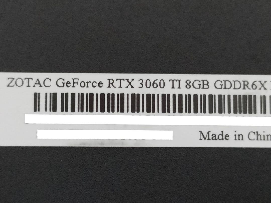る*い様 ZOTAC GeForce RTX3060Ti 8GB