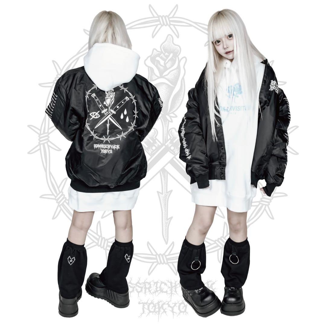 KRY CLOTHING DAEKI BIGサイズ中綿スタジャン ブラック L
