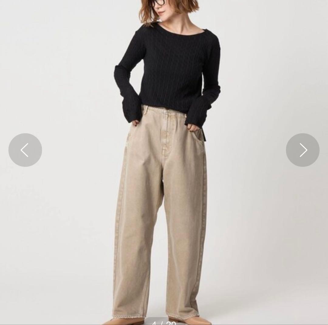 【別注】＜upper hights for conte＞ベージュ デニムパンツ