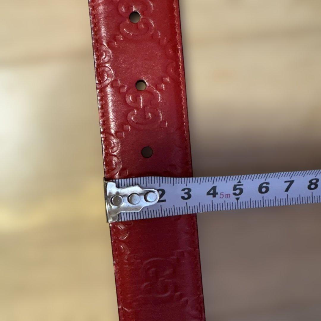 Gucci 赤 レザー ベルト