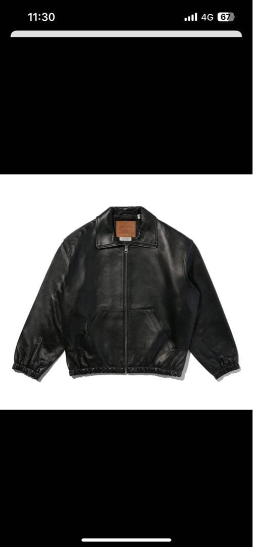 LEVI'S ブラック フルジップ レザージャケット XSサイズ 未使用