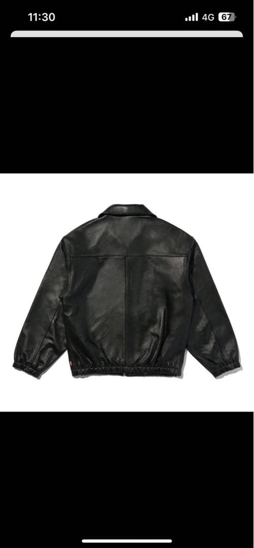 LEVI'S ブラック フルジップ レザージャケット XSサイズ 未使用