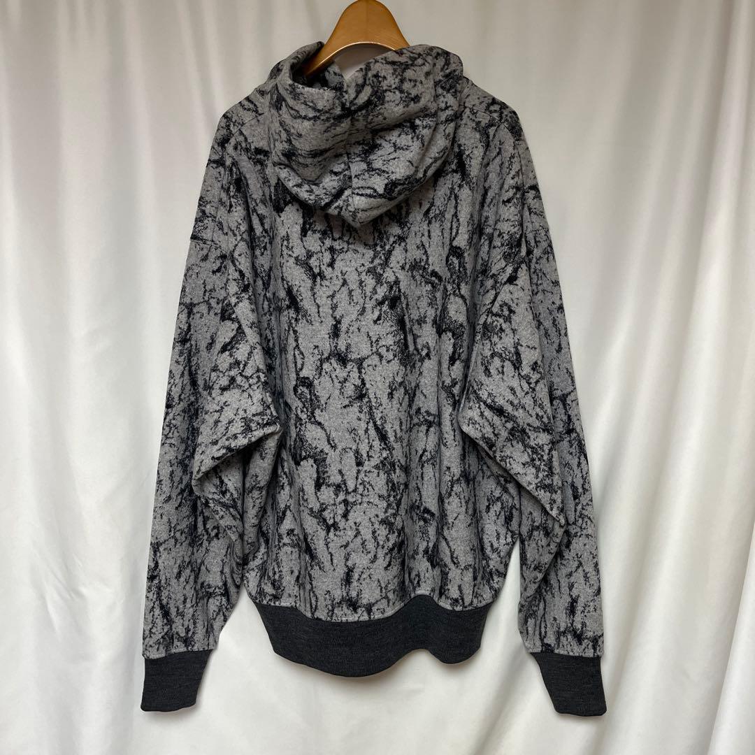 WEWILL WISMポップアップ 柄ウールパーカー グレー3 ニット