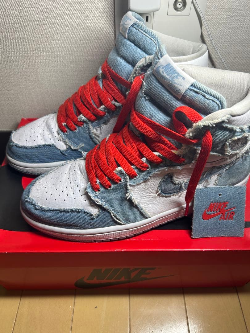 靴 NIKE Air Jordan 1 denim