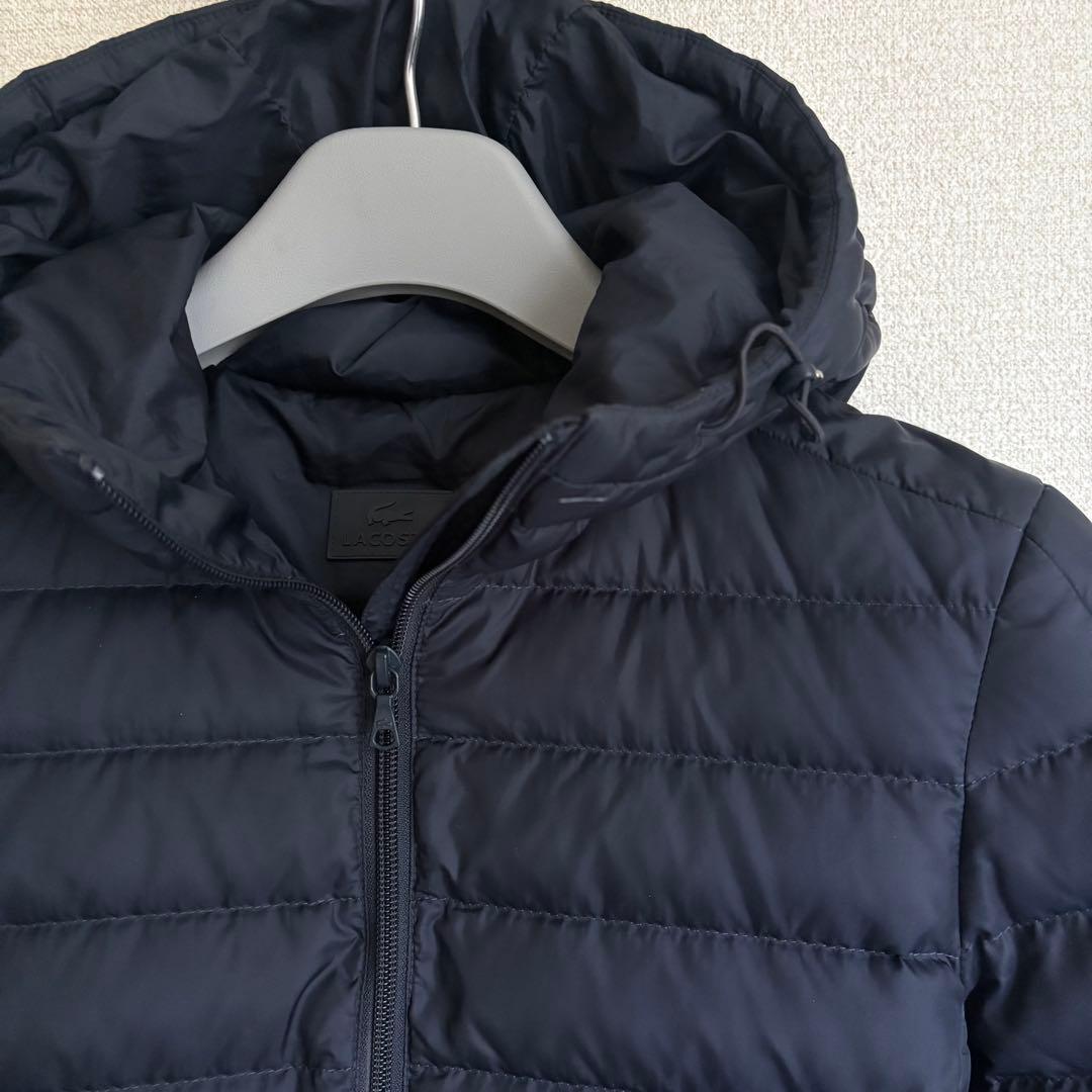 LACOSTE ラコステ ダウン80% レディース38 ネイビー 短丈
