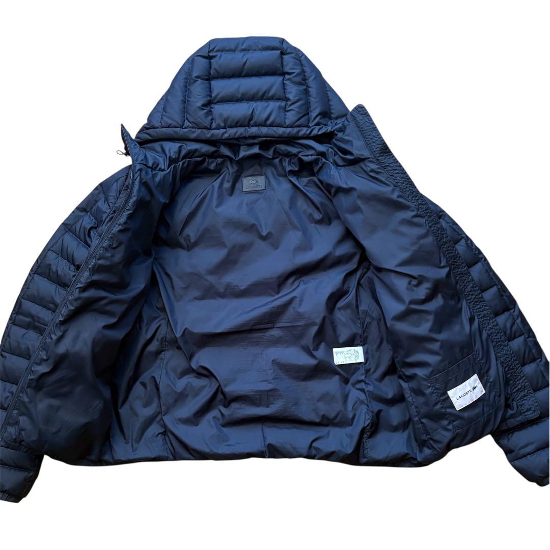 LACOSTE ラコステ ダウン80% レディース38 ネイビー 短丈