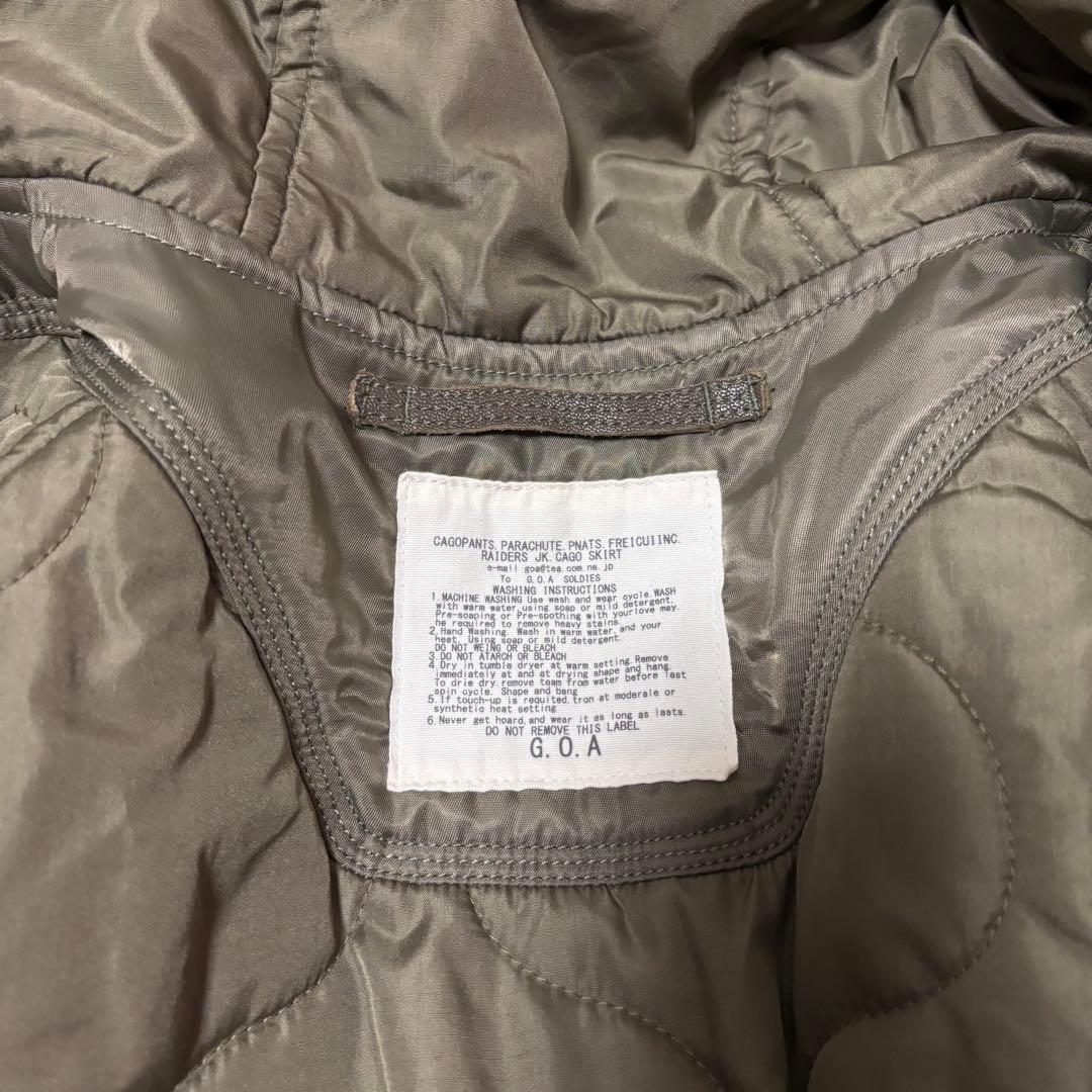 y2k 00s goa ゴア　ミリタリージャケット リアルファー　ネオグランジ