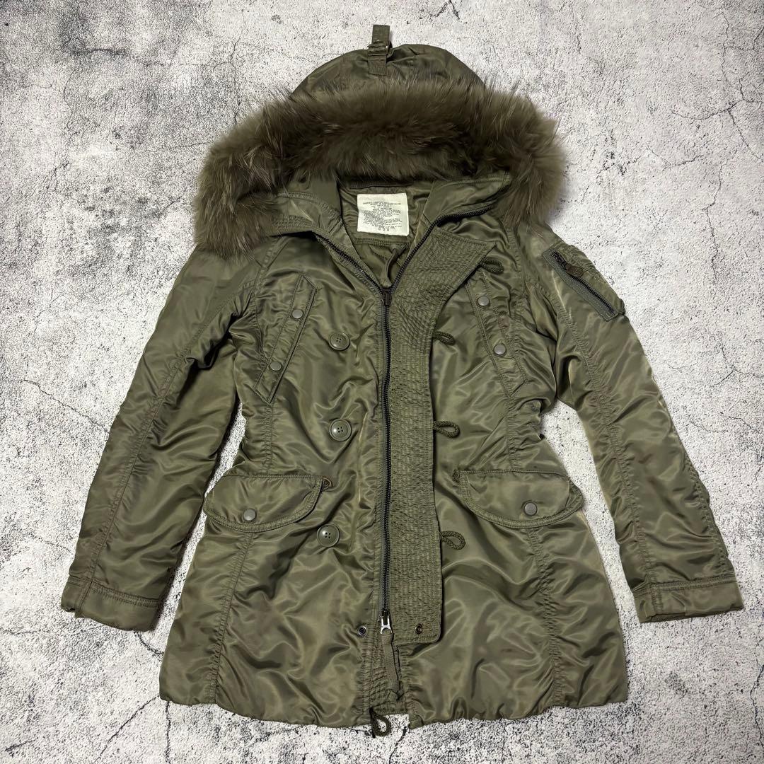 y2k 00s goa ゴア　ミリタリージャケット リアルファー　ネオグランジ