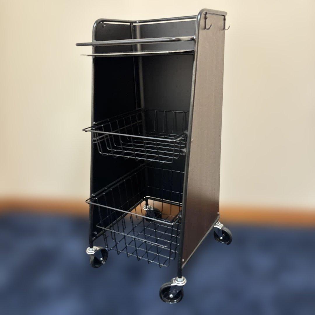 タカラベルモント　YUME ユメ　ワゴン　ラック　収納カート 2段 ブラック