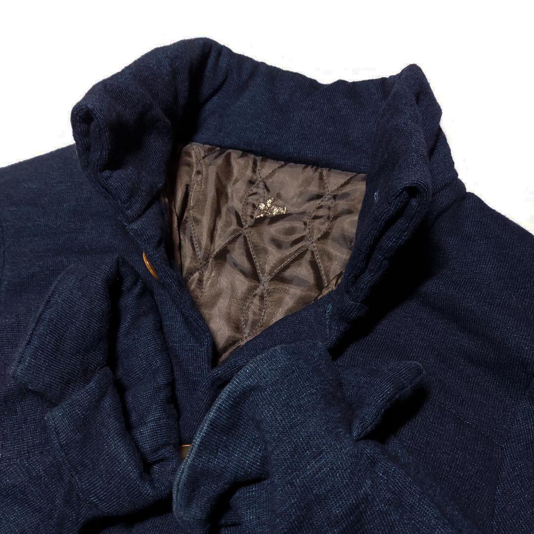 パラスパレス✨藍染 キルトジャケット インディゴ 中綿入り スタンドカラー日本製