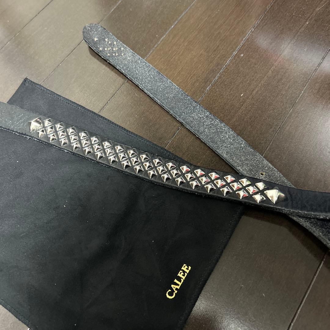 CALEE スタッズ付きナローベルトM