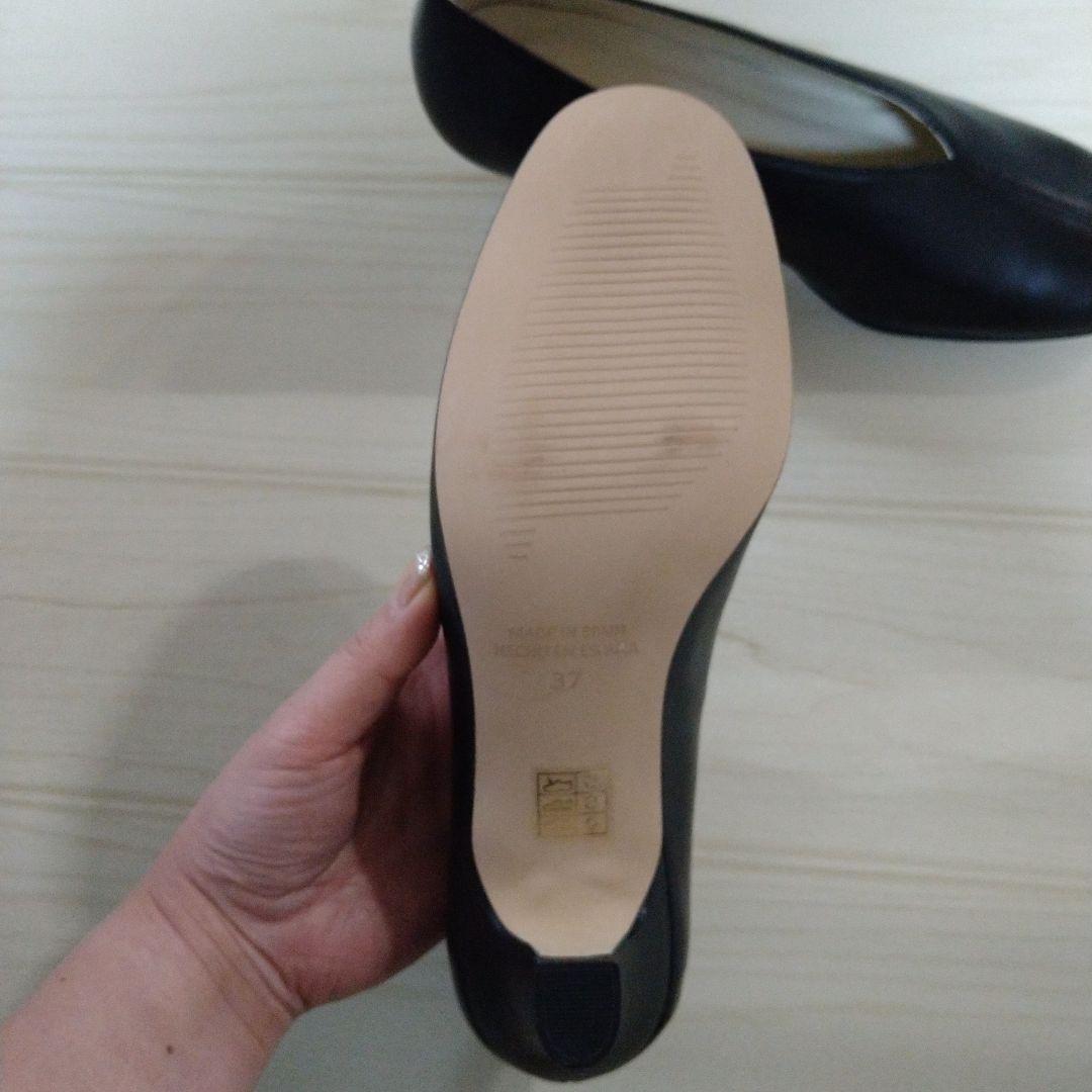 REMME レメ ブラック　レザーパンプス 黒