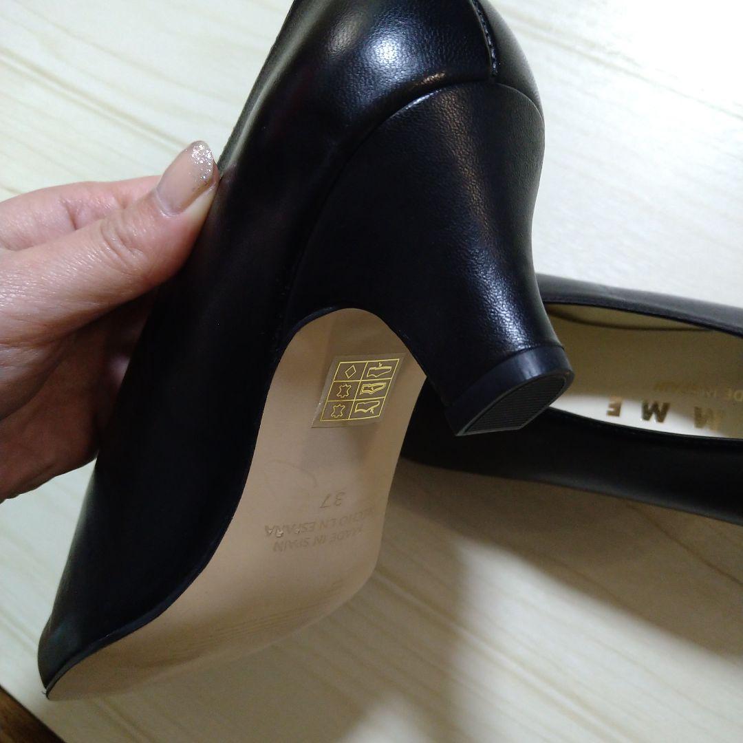 REMME レメ ブラック　レザーパンプス 黒