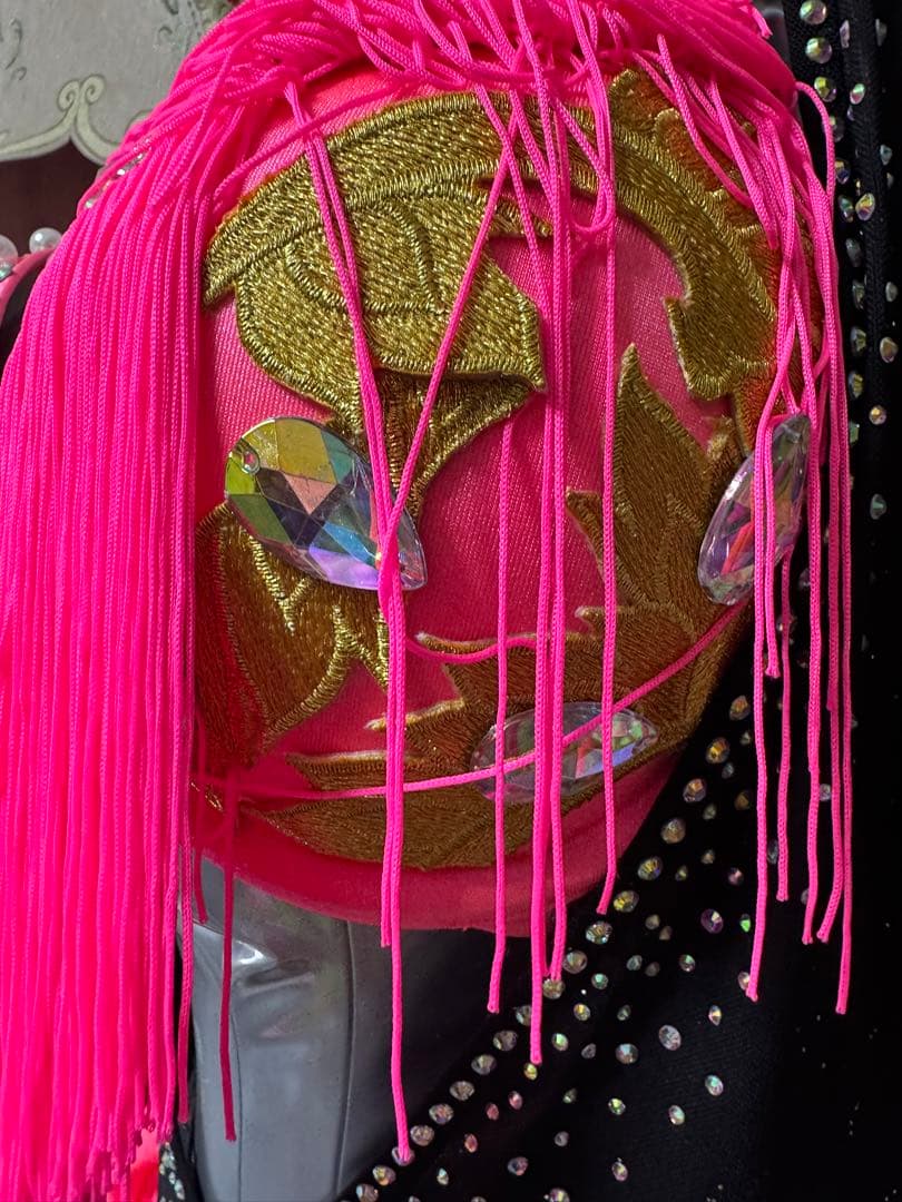 ベリーダンス　未使用　バラディ　サイーディ　ドレス　衣装　ピンク　　ブラック