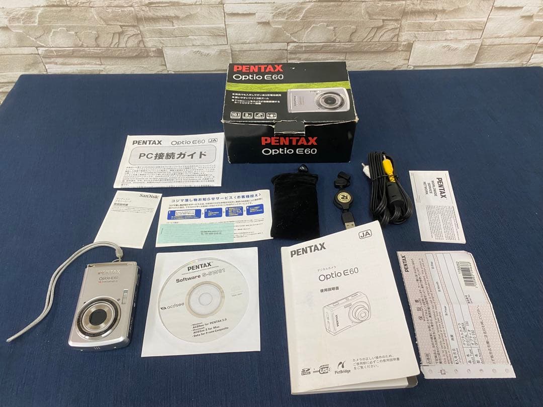 【美品】PENTAX Optio E60 コンパクトデジタルカメラ
