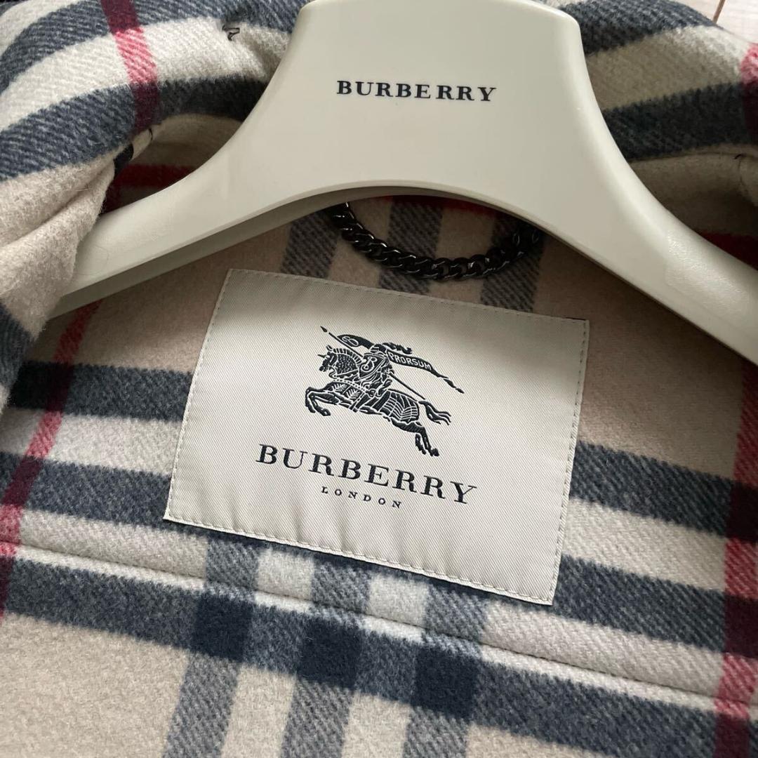 BURBERRY バーバリー 裏地メガチェック柄 ウール ダッフルコート