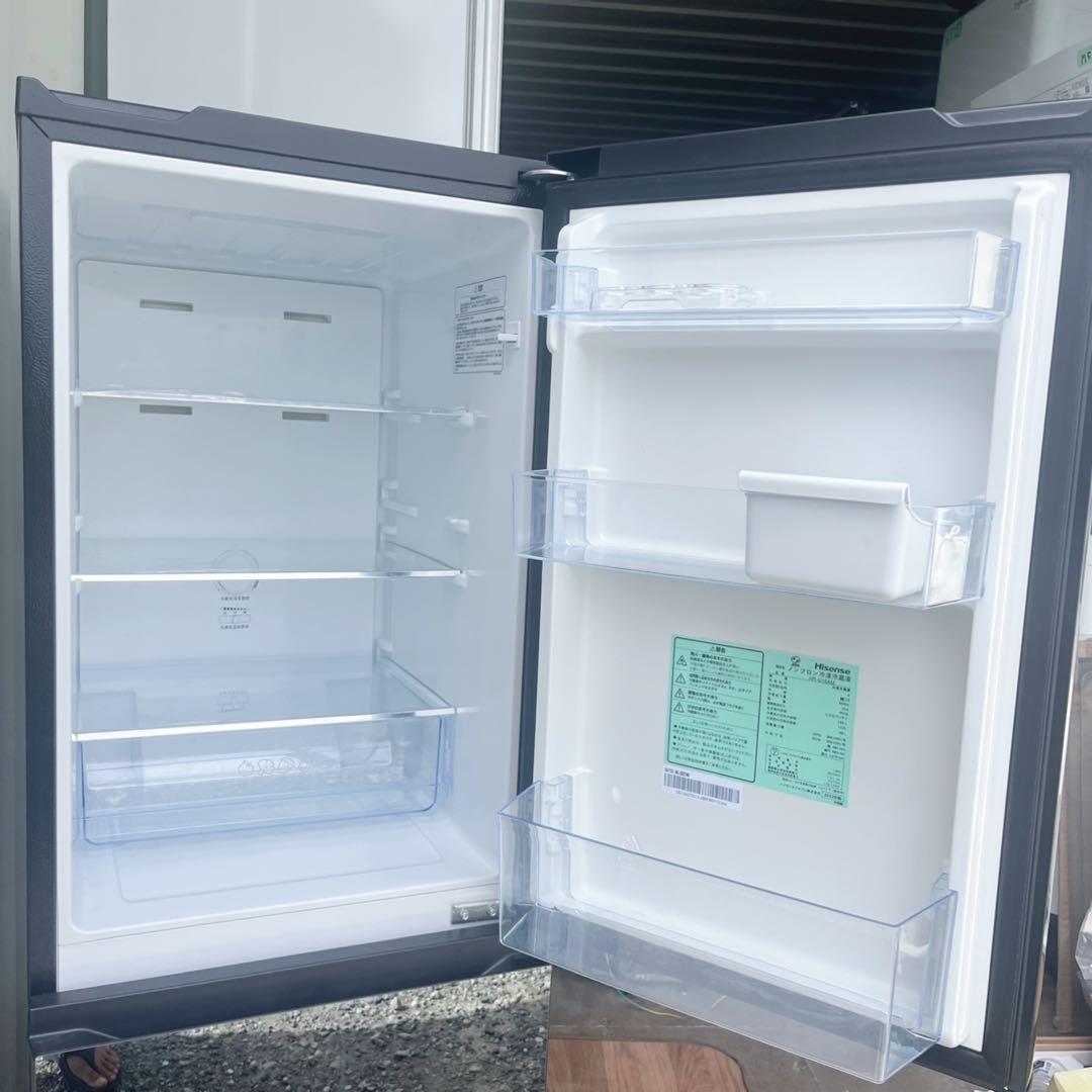 取付無料！高性能おしゃれインテリアブラックミラーデザイン大きめ冷蔵庫！洗濯機