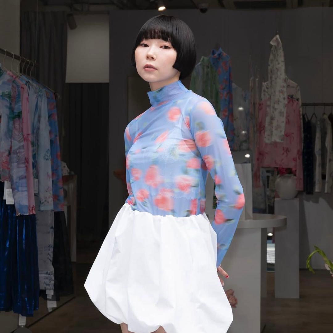 Poppy 花柄 シースルートップス