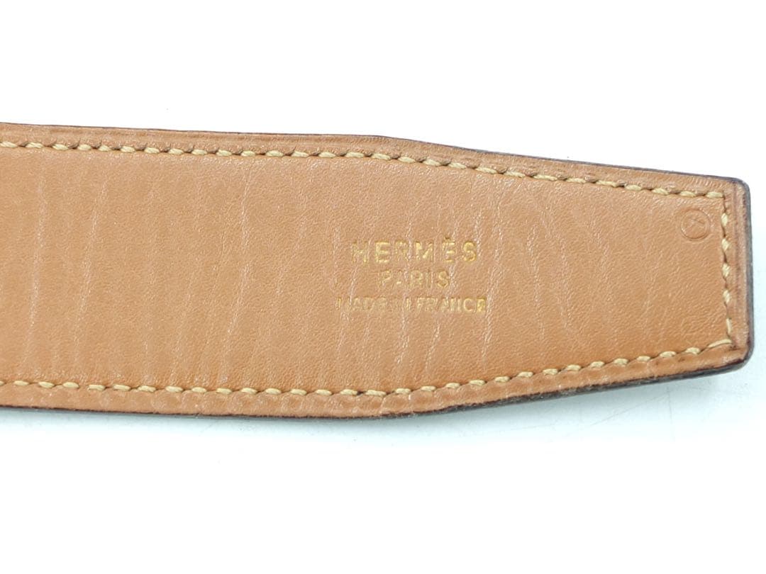 HERMESエルメス ベルトシュバル ホースバックル ボックスカーフリバーシブル