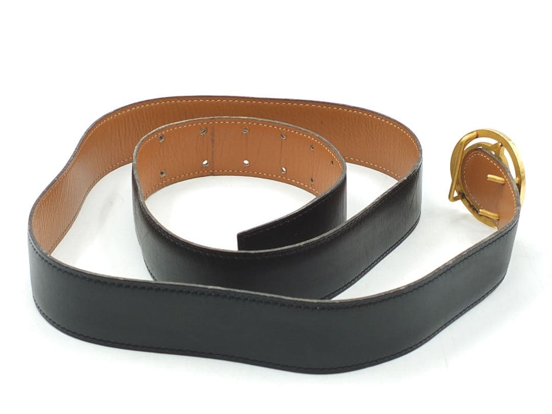 HERMESエルメス ベルトシュバル ホースバックル ボックスカーフリバーシブル