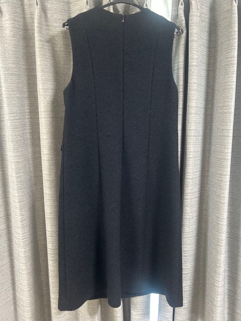 エムプルミエ M-PREMIER フラップポケットツイードワンピース