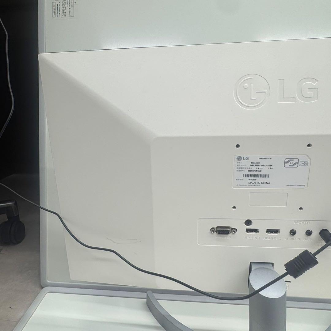 【極美品】LG 23.8インチ フレームレスモニター 24ML600S-W
