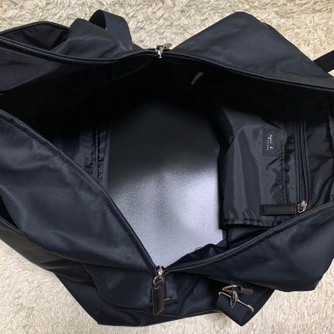 美品　アニエスベー　2way ボストンバッグ　ブラック