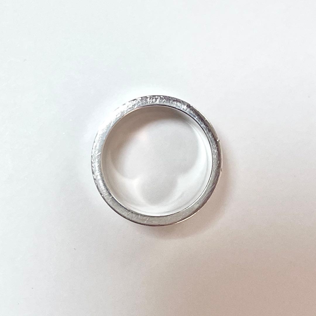 【GUCCI】ロゴ ワイドリング SV925 シルバー 指輪 17号〜18号