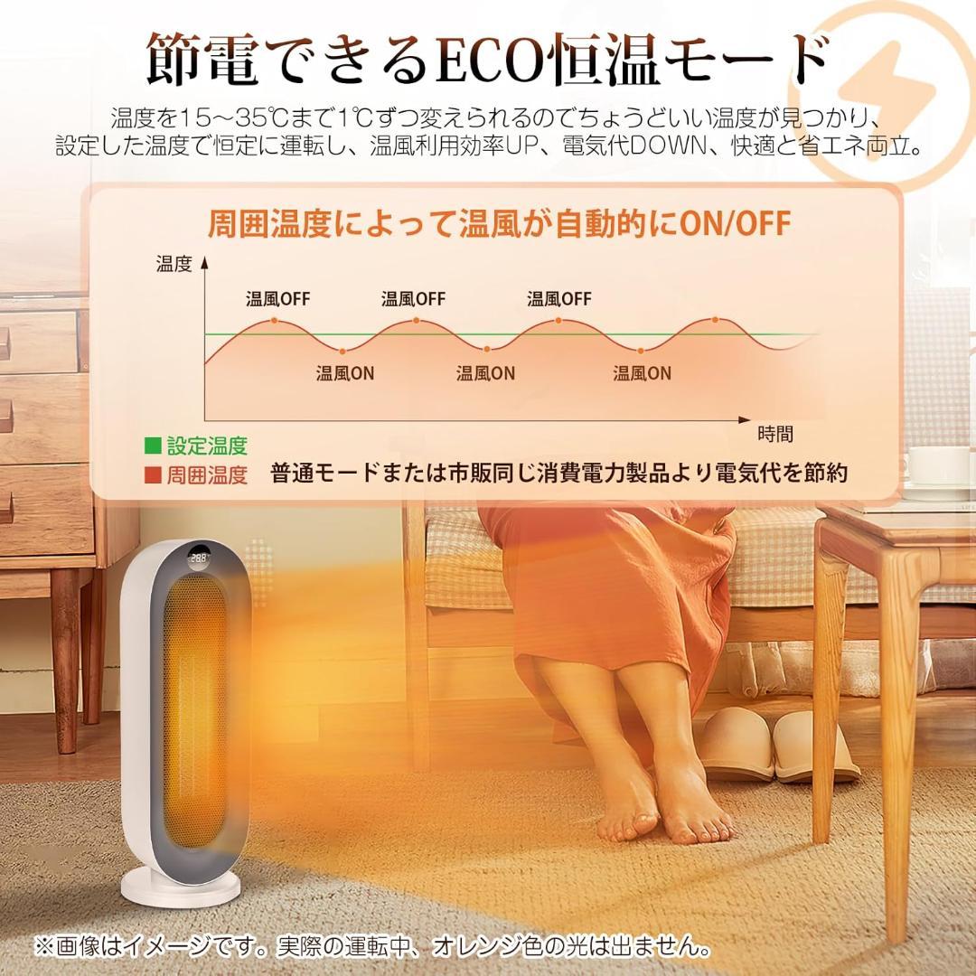 【新品】セラミックヒーター 省エネ 電気 首振り リモコン付 S720