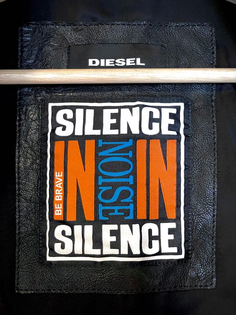 DIESEL ディーゼル 【M】羊革 レザー シングル ライダース ジャケット