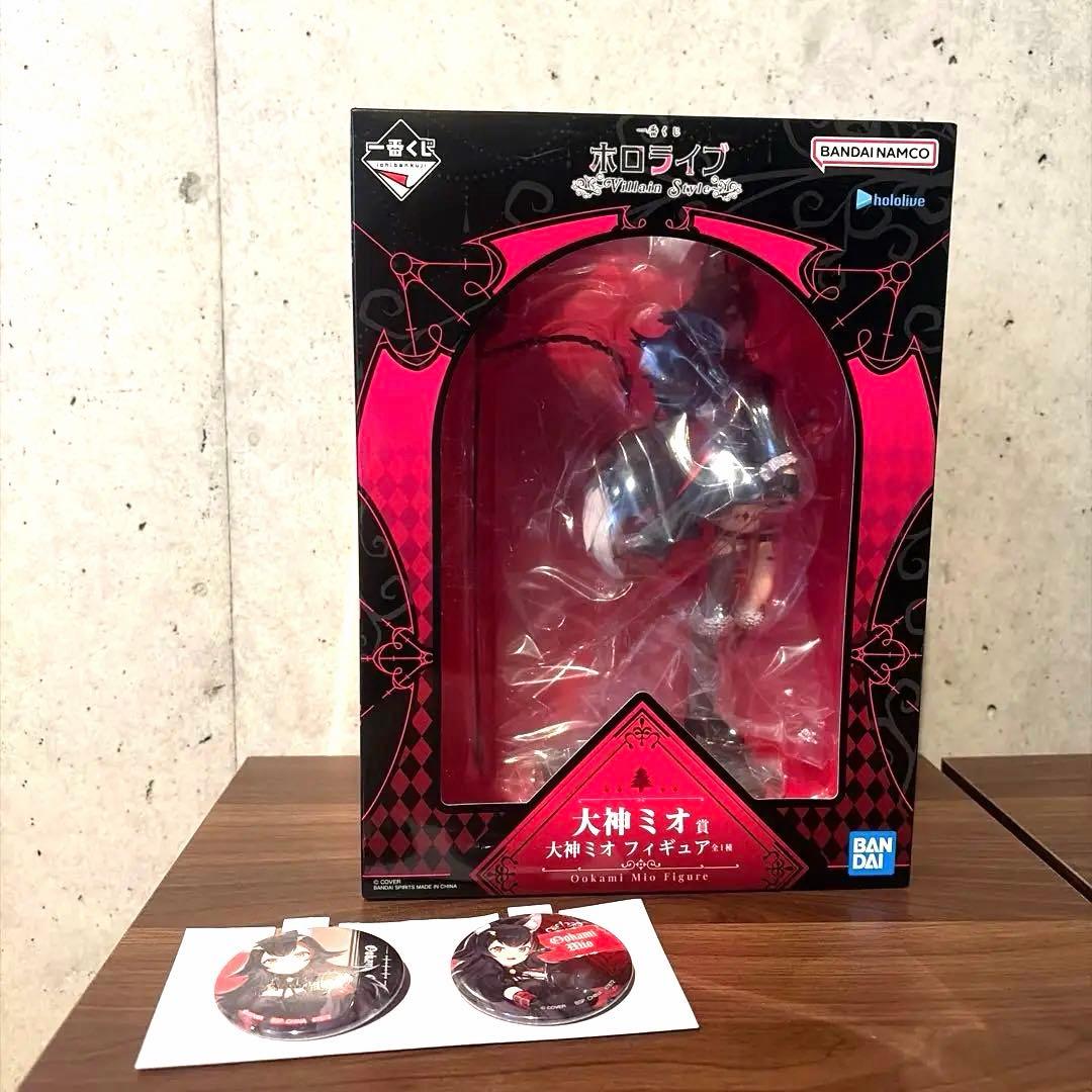 一番くじ　ホロライブ 大神ミオ フィギュア　缶バッジ