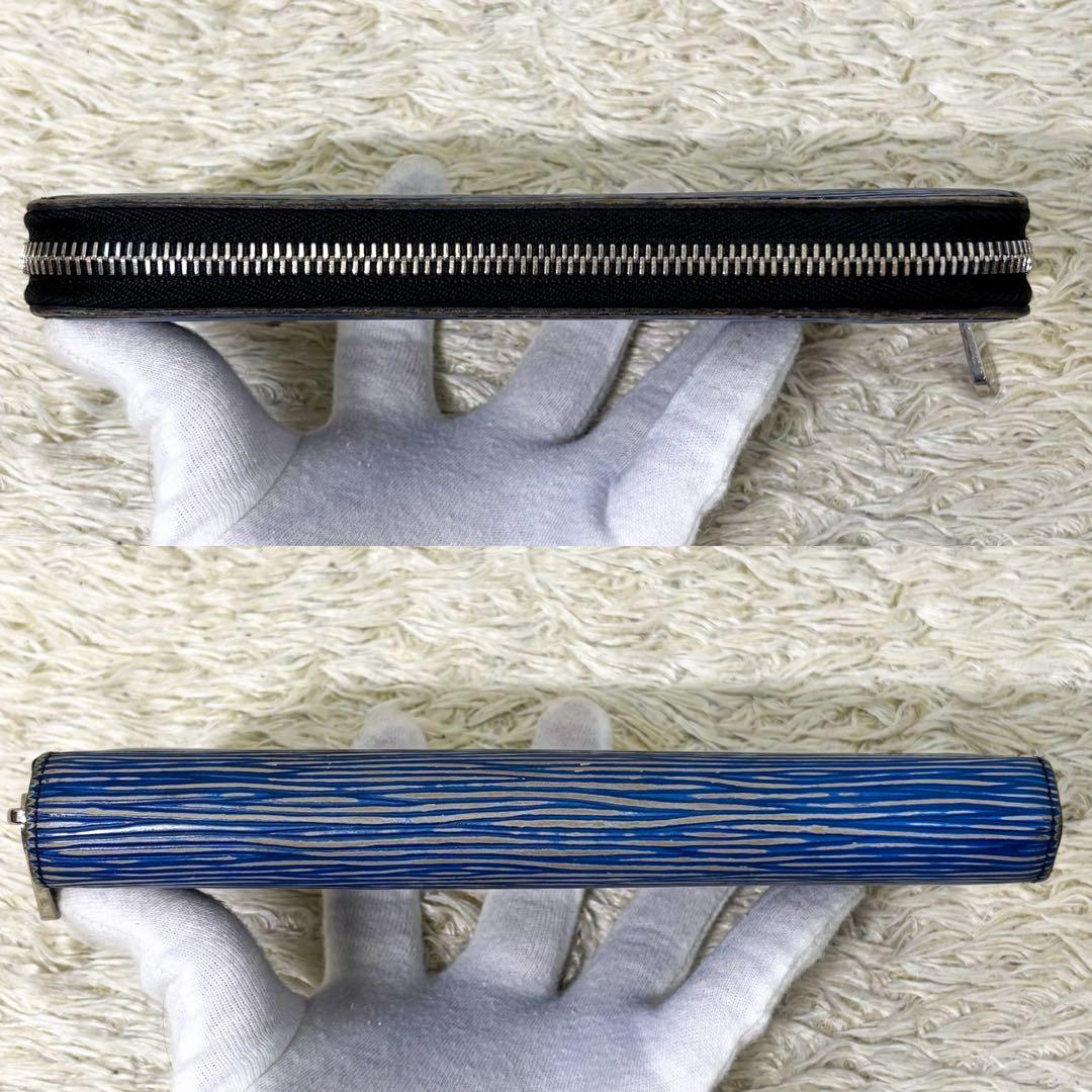 【美品】ルイヴィトン ジッピーウォレット エピ デニム M61862 長財布