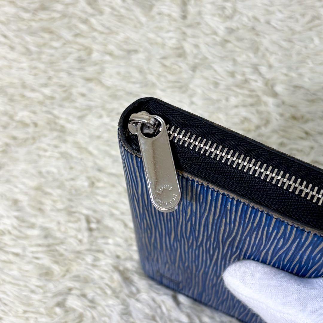 【美品】ルイヴィトン ジッピーウォレット エピ デニム M61862 長財布
