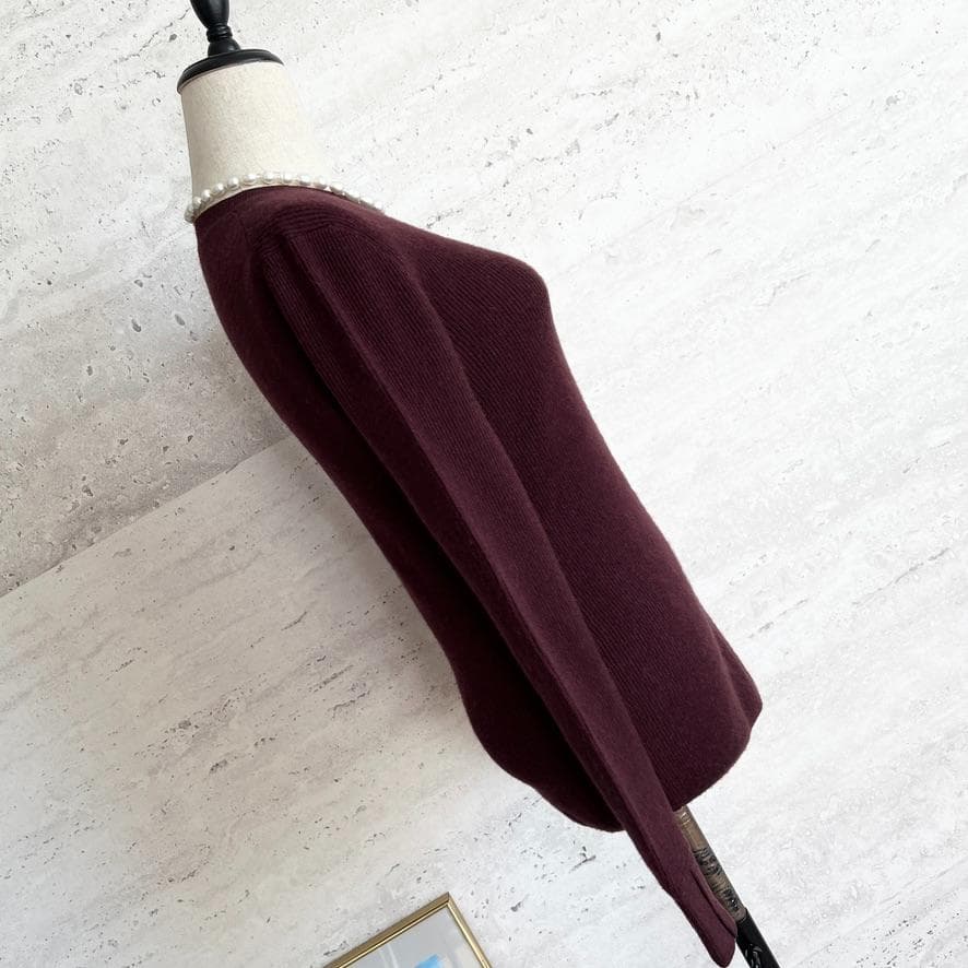 美品★HERMES★カシミヤ★シルク★刺繍★リブ★ニットトップス