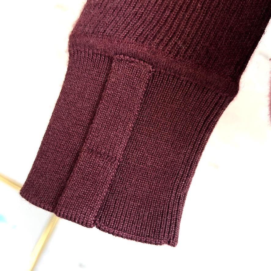 美品★HERMES★カシミヤ★シルク★刺繍★リブ★ニットトップス