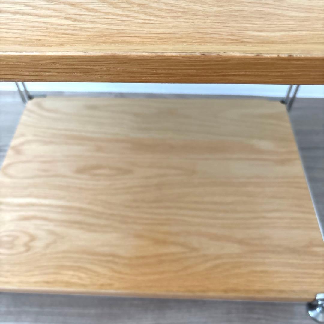 無印良品　ステンレスユニットシェルフ　オーク材棚セット　小