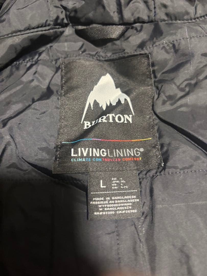 Burton スノーボードウェアセット ブラック　上Lサイズ　パンツMサイズ