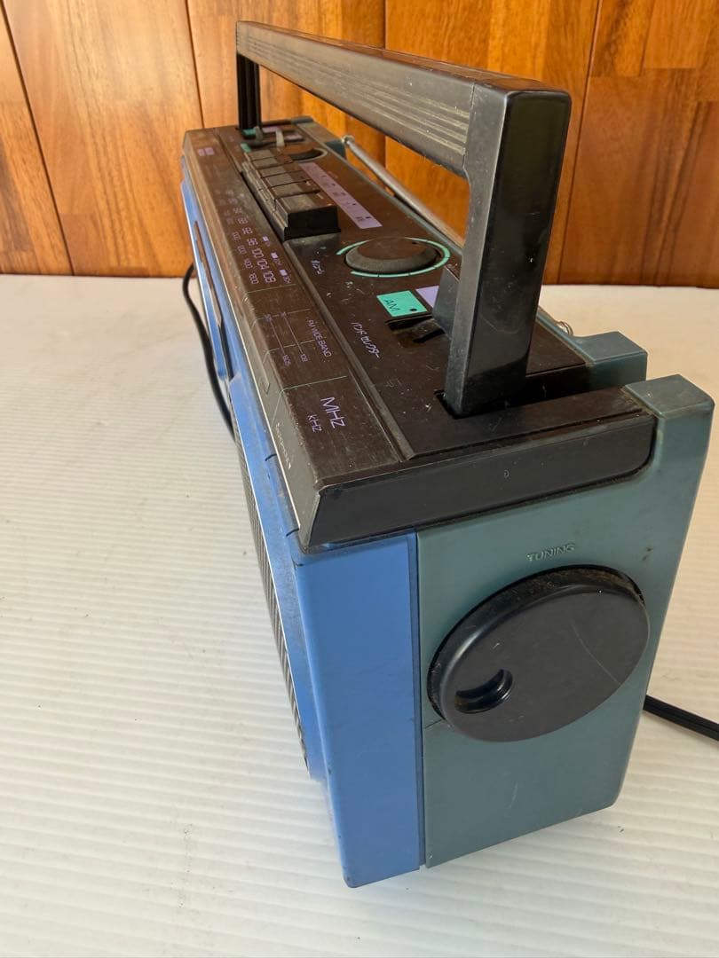 AIWA CS-J20 ラジカセ レトロ希少青色(a67)