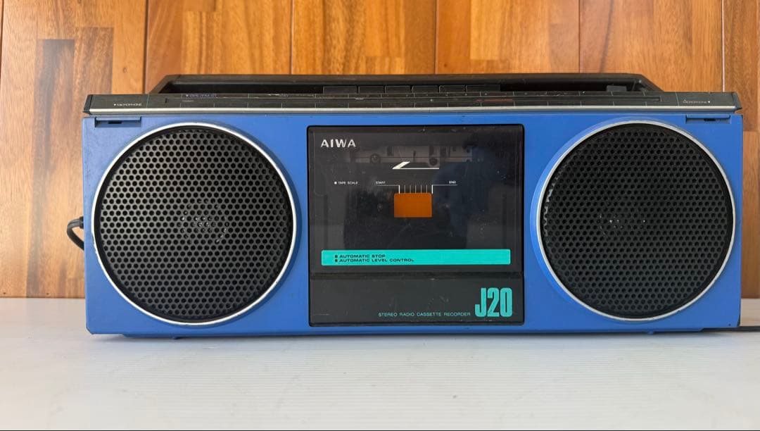 AIWA CS-J20 ラジカセ レトロ希少青色(a67)