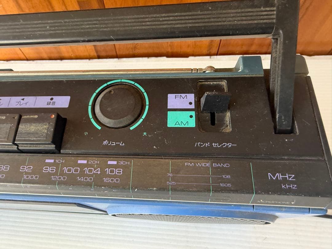 AIWA CS-J20 ラジカセ レトロ希少青色(a67)