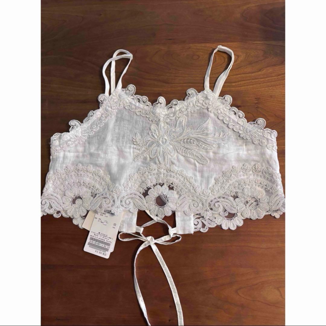 MAURIZIO MYKONOS クロップドレースキャミソール